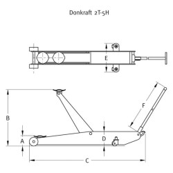 Vežimėlio domkratas 8T C8THC