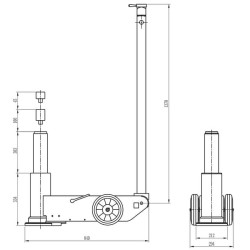 Pneumatinis domkratas 30T TRAS301H