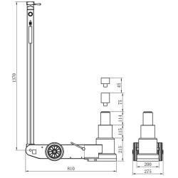Pneumatinis domkratas 50T TRA502A