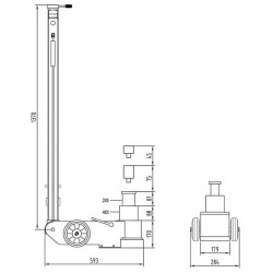 Pneumatinis domkratas 40T TRA402AL