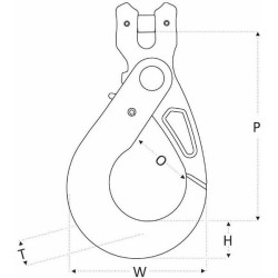 Apsauginis kabliukas su šake RCS G10, 8 mm 2639008