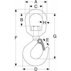 S 6703A pasukamas kablis, 1600 kg HH3A1600