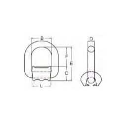 Privirinamas laikiklis su spyruokle 2000 kg APSF2000