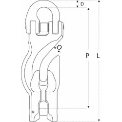 Tiesioginio prijungimo kablys su rankena G10 2643008