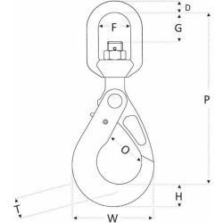 Pasukamas apsauginis kabliukas RSBS G10, 6 mm 2646106