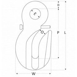 Akių trumpinimo kablys G10 2648108