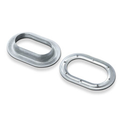 Ovalios kilpelės 42 x 22 mm, cinkuotos PL10342