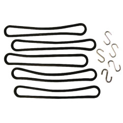 Guminė kilpa 240 mm 5 vnt. su S formos kabliu 4546300