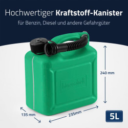 5 l žalias Jerry kanistras JK811350