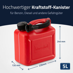 Jerry kanistras 5 l raudonas JK811320