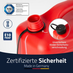 Jerry kanistras 5 l raudonas JK811320