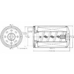 Case - IH CX80 P550596 Alyvos filtras SKaištis-on Donaldson