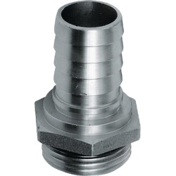 Žarnos antgalis 19 mm, 3/4 colio išorinis BSP sriegis, tiesus, V2A nerūdijančio plieno, F14132000