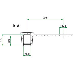 Tepalo antgalio dangtelis - raudonas KS12833