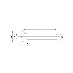 Sraigtas cilindrine galvute DIN84 M5x60 cinkuotas plienas 4.8 Kramp 84560P100