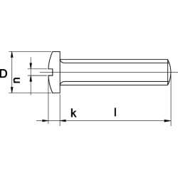 Sraigtas cilindrine galvute DIN85 M6, cinkuotas plienas, Kramp 85645P100