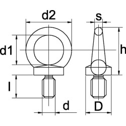 Akių varžtas M12 58012