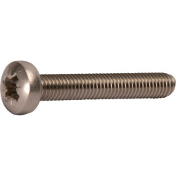 Varžtas su įstriža galvute, M5x8, nerūdijančio plieno, A4, DIN7985, Kramp 798558RVSA4