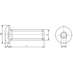 Šešiakampis varžtas BK M12x30 nerūdijantis plienas A2 ISO73801230RVS