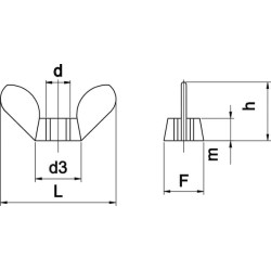 Sparnuota veržlė M6 DIN 315 3156DIN