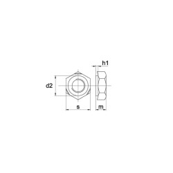 Šešiakampė suvirinimo veržlė DIN929 M8x1.25 plienas Kramp 9298