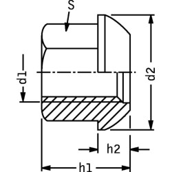 Kūginė rato veržlė DIN74361 M14x1,50 cinkuotas plienas, 8 klasė, Kramp 74361A1415