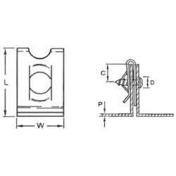 Spaustukas 4,2 mm 12,7x11 048008