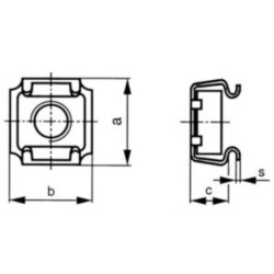 Narvelinė veržlė M10 1,8-3,2 cinkuoto plieno SCNS101826