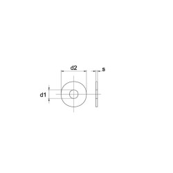 Varžto poveržlė M12x30x4mm, cinkuota plieninė Kramp CR12304