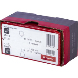 Išorinis fiksavimo žiedas 20x1,2 mm DIN471, plienas Kramp 47120