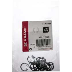 Vidinis žiedas 17x1mm DIN472, plienas Kramp 47217P025