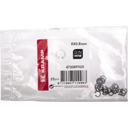 Vidinis žiedas 8x0.8mm DIN472 plienas Kramp 47208P025