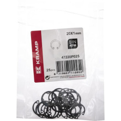 Vidinis žiedas 20x1mm DIN472, plienas Kramp 47220P025