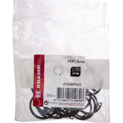 Vidinis žiedas 34x1,5 mm DIN472, plienas Kramp 47234P025
