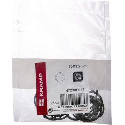 Vidinis žiedas 30x1,2 mm DIN472, plienas Kramp 47230P025