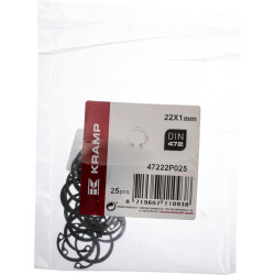 Vidinis žiedas 22x1mm DIN472 plienas Kramp 47222P025