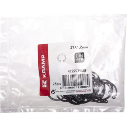 Vidinis žiedas 27x1,2 mm DIN472, plienas Kramp 47227P025