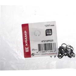 Vidinis žiedas 12x1mm DIN472 plienas Kramp 47212P025