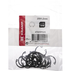 Vidinis žiedas 25x1,2 mm DIN472, plienas Kramp 47225P025