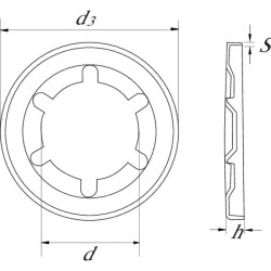 „Starlock“ poveržlė 5x1,5 mm, nerūdijantis plienas A2, „Starlock SL05RVS“