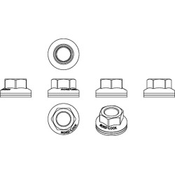 Ratų veržlė M22x1,50, cinkuota plieninė, 10 klasė, „Nord-Lock“ NLWN2215DP