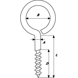 Sraigtas su kilpele 4x25mm apvalia galvute, Kramp SG2512E