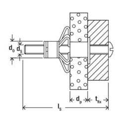 Ertmės tvirtinimo elementas HM 6x52S metrinis varžtas 50x 519778
