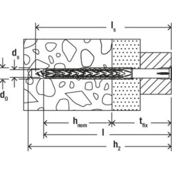 Rėmo tvirtinimo detalės SXRL 8x80 4 vnt. 544550
