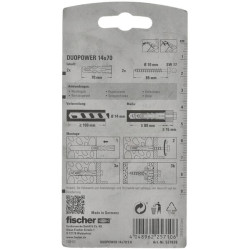 Kamštis Duopower 14x70 S 2 vnt. 537666