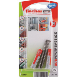 Kamštis Duopower 8x40 S A2 K 2vnt. 535487