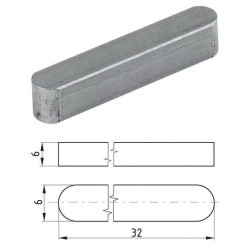 Plunksninis raktas 6x6x32 68856632