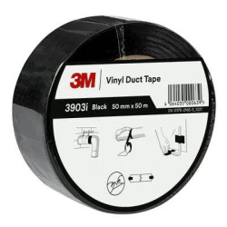 Lipni juosta, vinilo, juoda, 50 mm x 50 m 7100263682