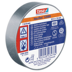 Izoliacinė juosta, pilka, 20 m x 19 mm TesaFLEX® T539880004600