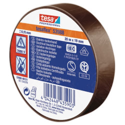 Izoliacinė juosta, ruda, 20 m x 19 mm TesaFLEX® T539880012100